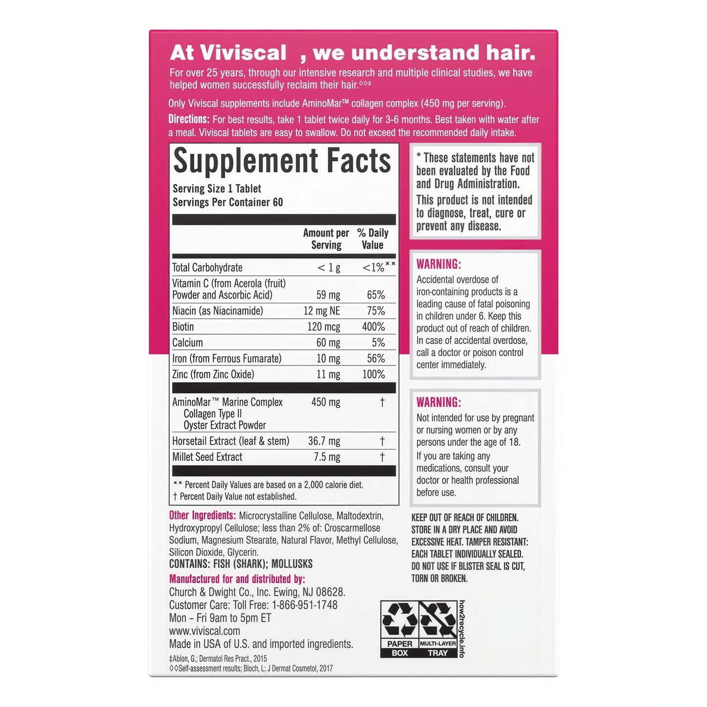 Viviscal Hair Growth Supplements 60 Tablets